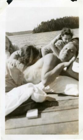 Betty Wolch, Russell Wolch, Abram (Lefty) Akman at Clearwater Bay