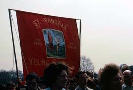 People protesting against nuclear war