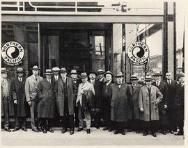 Northern Pacific Railway group portrait, 501 Granville Street, Vancouver, B.C.