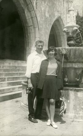 Elaine and Joe at the Palace at Sintra Portugal