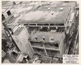 Construction of the new laundry building, St. Paul's Hospital