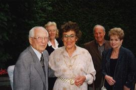 [Dr. Irving Snider with Miriam Bergson, president of Congregation Har El]