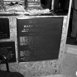 Opening, Haro Park Centre - #29 plaque