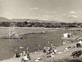 Summer scene at Kitsilano Beach, Vancouver B.C.