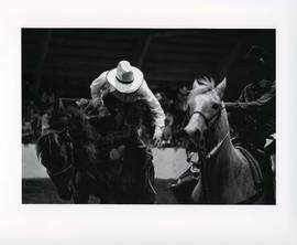 [Two cowboys on horses]