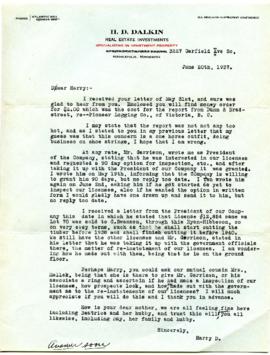 Letter - June 20, 1937