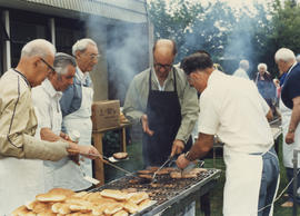 'Louis Brier Home and Hospital celebrate their annual barbecue on the grounds of the home'