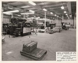 Interior of warehouse, Smith Lithograph Co. Ltd., New Plant