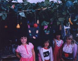 Group of children in sukkah