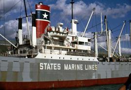 Ship with "States Marine Lines" painted on the side