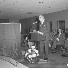 Opening, Haro Park Centre - #12 speaker at podium