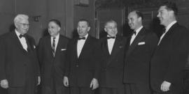 Unspecified group of men at the opening of the Jewish Home for the Aged