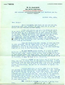 Letter - October 29, 1936