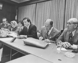 Members of Soviet Jewry Group of 35s meet with members of the press