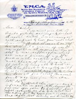 Letter - August 15, 1916