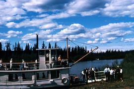 Passenger ship with people