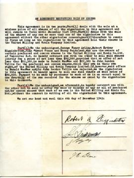 Agreement - December 4, 1943