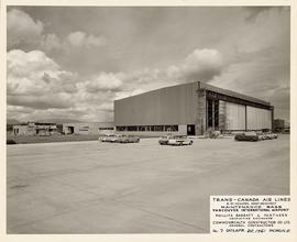 Trans-Canada Air Lines Maintenance Base, course of construction, Vancouver International Airport,...