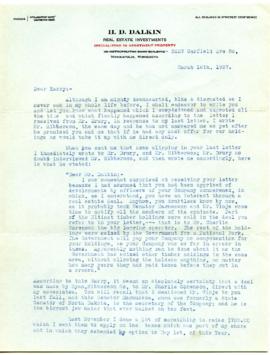 Letter - March 16, 1937