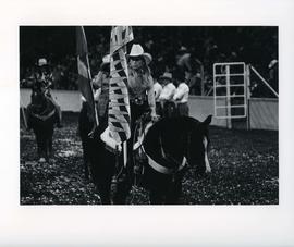 [Cowgirl with a BC Flag]