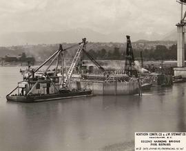 Second Narrows Bridge failed pier repairs, facing northwest, no. 2