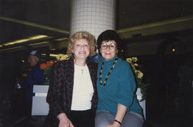 Co-hostesses of the Pesach Tea at the Louis Brier Home, Ruth Jackson, left, and Natalie Kohn, pre...