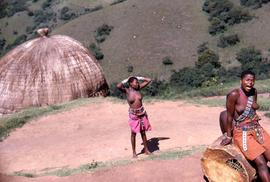 Unidentified South African women in traditional ethnic dress