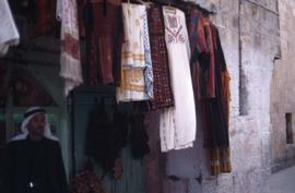 Clothing and cloth hanging outside a building