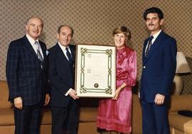 [Alec and Ethel Jackson receiving Jewish National Fund award]