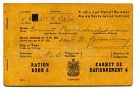 Ration Book - Earnest Perry Seidelman