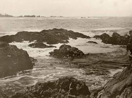 Copy neg, old Leonard's shot of 'Village Island, Barclay Sound