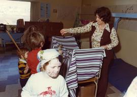 Purim Fair 1975 - Fish Pond and A Happy Group