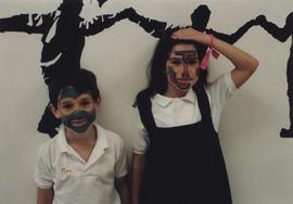 Children face painted