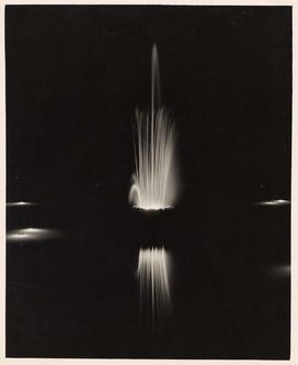 Lost Lagoon Fountain at night, Stanley Park, Vancouver, British Columbia