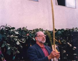 Unidentified man holding lulav and etrog