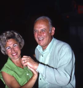 Unknown man and woman dancing