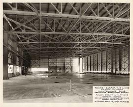 Trans-Canada Air Lines Maintenance Base, course of construction, Vancouver International Airport,...