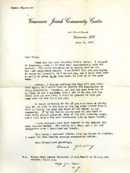 Letter from Ann, July 23, 1931