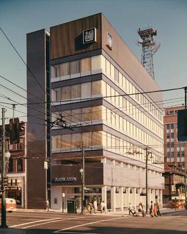 Completion image for the Royal Bank Building, at the intersection of Granville and Robson Street,...