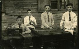 Four unidentified young men