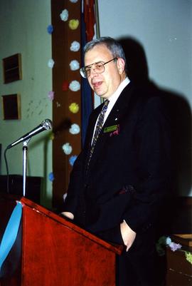 [Bernie Simpson speaking at the Opening Collingwood Project]