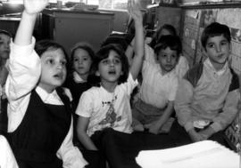 Hebrew Academy grades 1&2 answering questions from a story