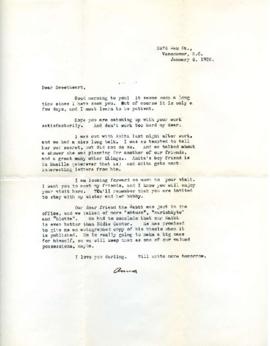 Letter from Ann, January 6, 1932